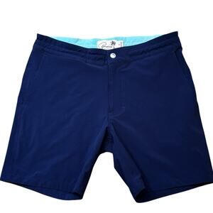 Bonobos Riviera Recycled Board Shorts Unlined Blue Interior Drawstring Snap 29